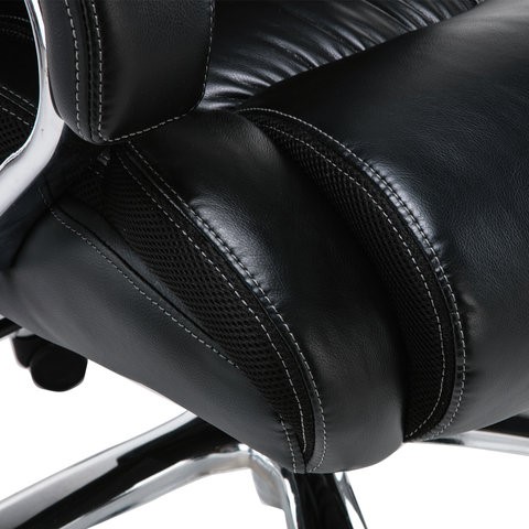 Кресло Brabix Premium Status HD-003 (рециклированная кожа, хром, черное) 531821 в Заводоуковске - изображение 9