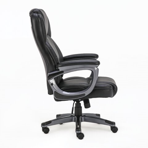 Кресло офисное Brabix Premium Favorite EX-577 (пружинный блок, рециклированная кожа, черное) в Заводоуковске - изображение 1