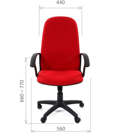 Компьютерное кресло CHAIRMAN 289, ткань, цвет красный в Тюмени - изображение 1