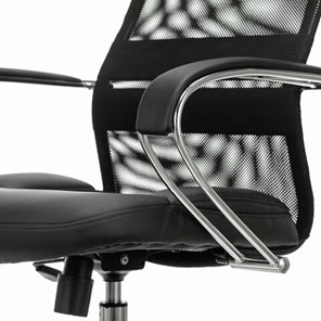 Офисное кресло Brabix Premium Stalker EX-608 CH (хром, ткань-сетка/кожзам, черное) 532091 в Заводоуковске - предосмотр 3