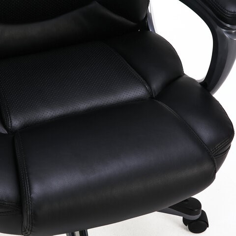 Кресло офисное Brabix Premium Favorite EX-577 (пружинный блок, рециклированная кожа, черное) 531934 в Тюмени - изображение 7