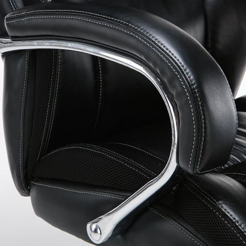 Кресло Brabix Premium Status HD-003 (рециклированная кожа, хром, черное) 531821 в Заводоуковске - изображение 7