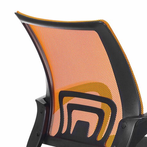 Кресло компьютерное Brabix Fly MG-396 (с подлокотниками, сетка, оранжевое/черное) в Тюмени - изображение 6