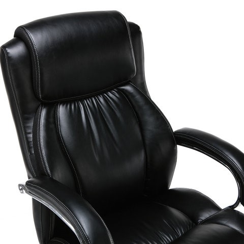 Кресло Brabix Premium Status HD-003 (рециклированная кожа, хром, черное) 531821 в Тюмени - изображение 4