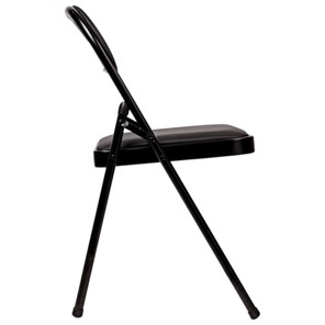Офисный стул складной Brabix Golf Plus CF-003 Комфорт (черный каркас, кожзам черный) в Тюмени - предосмотр 2