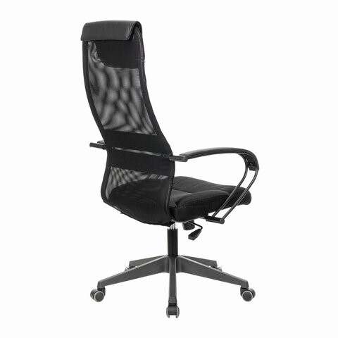 Кресло Brabix Premium Stalker EX-608 PL (ткань-сетка/кожзам, черное) 532090 в Тюмени - изображение 3