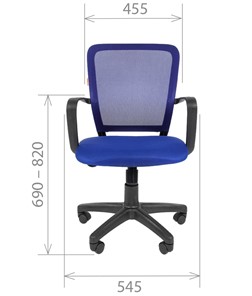 Компьютерное кресло CHAIRMAN 698 black TW-05, ткань, цвет синий в Тюмени - предосмотр 1