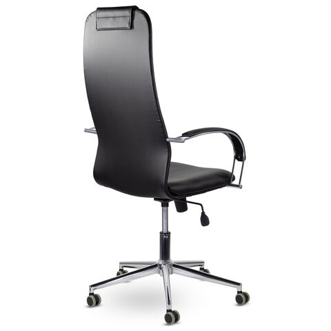 Офисное кресло Brabix Premium Pilot EX-610 CH (хром, кожзам, черное) в Заводоуковске - изображение 3