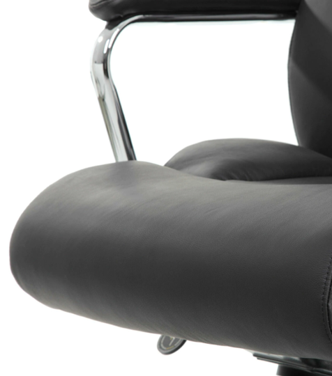 Кресло компьютерное Brabix Premium Phaeton EX-502 (натуральная кожа, хром, черное) в Тюмени - изображение 8