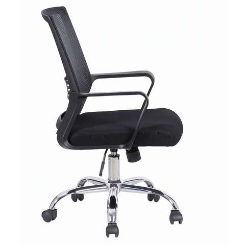 Офисное кресло Brabix Daily MG-317 (с подлокотниками, хром, черное) 531833 в Тюмени - изображение 1