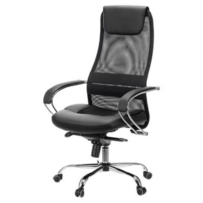 Офисное кресло Brabix Premium Stalker EX-609 PRO (хром, мультиблок, ткань-сетка/экокожа, черное) в Заводоуковске - предосмотр 3