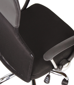 Офисное кресло Brabix Flash MG-302 (с подлокотниками, хром, черное) в Тюмени - предосмотр 7