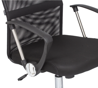 Офисное кресло Brabix Flash MG-302 (с подлокотниками, хром, черное) в Тюмени - предосмотр 6