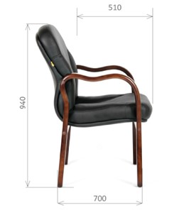Офисное кресло CHAIRMAN 658 Натуральная кожа черный в Ишиме - предосмотр 2