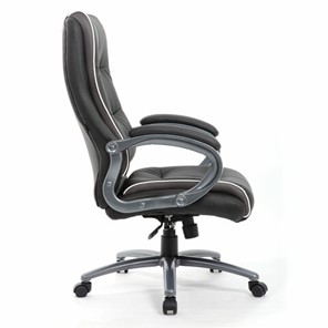 Кресло компьютерное Brabix Premium Strong HD-009 (экокожа черная, ткань серая) 531945 в Тюмени - предосмотр 1