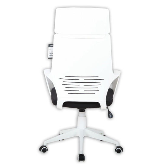 Кресло офисное Brabix Premium Prime EX-515 (пластик белый, ткань, черное) 531812 в Тюмени - изображение 3