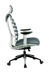 Компьютерное кресло Riva Chair SHARK (Серый/серый) в Тюмени - предосмотр 2