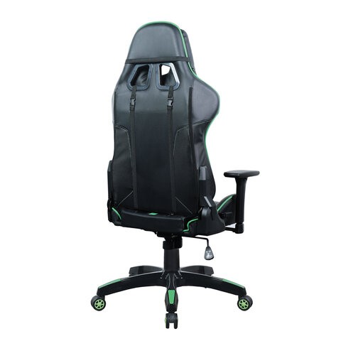 Компьютерное кресло Brabix GT Carbon GM-120 (две подушки, экокожа, черное/зеленое) 531929 в Заводоуковске - изображение 2