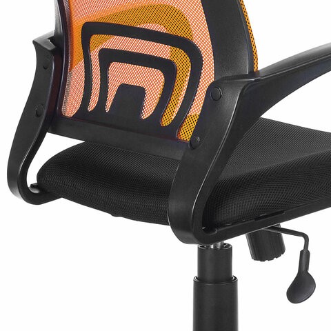 Кресло компьютерное Brabix Fly MG-396 (с подлокотниками, сетка, оранжевое/черное) в Заводоуковске - изображение 5