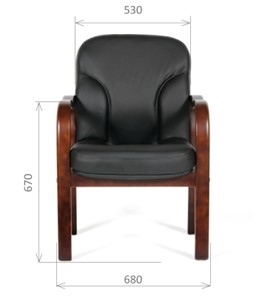 Офисное кресло CHAIRMAN 658 Натуральная кожа черный в Тюмени - предосмотр 1