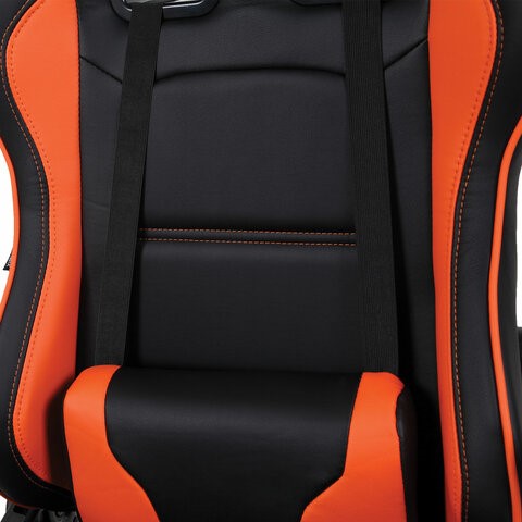 Офисное кресло Brabix GT Racer GM-100 (две подушки, экокожа, черное/оранжевое) в Тюмени - изображение 6