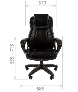 Кресло офисное CHAIRMAN 432, экокожа, цвет черный в Заводоуковске - предосмотр 1