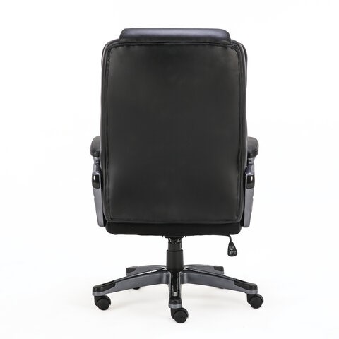 Кресло офисное Brabix Premium Favorite EX-577 (пружинный блок, рециклированная кожа, черное) 531934 в Тюмени - изображение 4