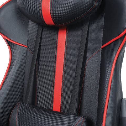 Кресло компьютерное Brabix GT Carbon GM-120 (две подушки, экокожа, черное/красное) 531931 в Тюмени - изображение 6