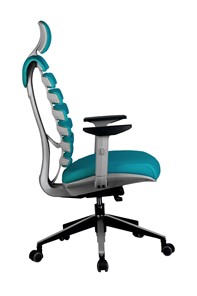 Кресло офисное Riva Chair SHARK (Лазурный/серый) в Заводоуковске - предосмотр 2