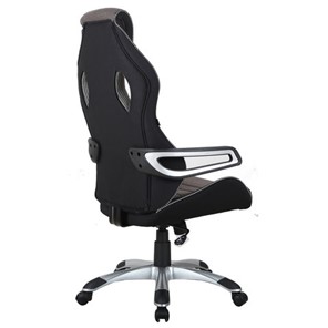 Кресло компьютерное Brabix Techno GM-002 (ткань, черное/серое, вставки белые) в Заводоуковске - предосмотр 2