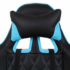 Кресло Brabix GT Master GM-110 (две подушки, экокожа, черное/голубое) 531928 в Тюмени - предосмотр 5