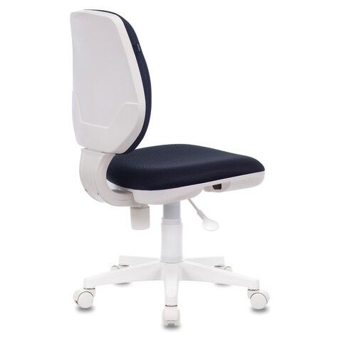 Офисное кресло Brabix Fancy MG-201W (без подлокотников, пластик белый, синие) в Тюмени - изображение 3