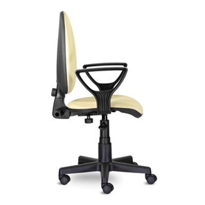Компьютерное кресло Brabix Prestige Ergo MG-311 (регулируемая эргономичная спинка, кожзам, бежевое) 531878 в Тюмени - предосмотр 1
