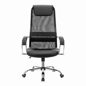 Офисное кресло Brabix Premium Stalker EX-608 CH (хром, ткань-сетка/кожзам, черное) 532091 в Тюмени - предосмотр 1