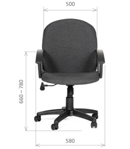 Офисное кресло CHAIRMAN 681 Ткань C-3 черное в Ишиме - предосмотр 1