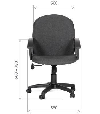 Офисное кресло CHAIRMAN 681 Ткань C-3 черное в Тюмени - изображение 1