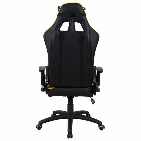 Компьютерное кресло Brabix GT Master GM-110 (две подушки, экокожа, черное/желтое) 531927 в Заводоуковске - изображение 3