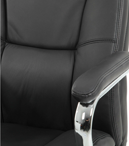 Кресло компьютерное Brabix Premium Phaeton EX-502 (натуральная кожа, хром, черное) в Тюмени - предосмотр 6