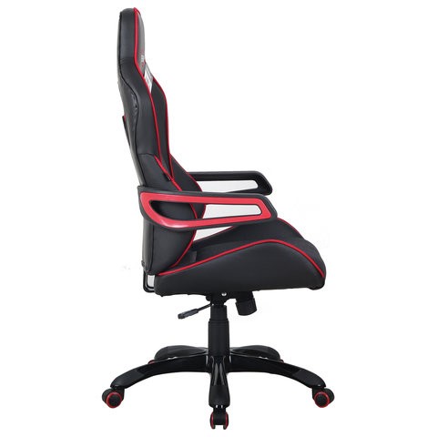 Офисное кресло Brabix Nitro GM-001 (ткань, экокожа, черное, вставки красные) в Заводоуковске - изображение 1