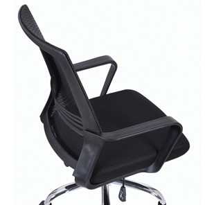 Офисное кресло Brabix Daily MG-317 (с подлокотниками, хром, черное) в Заводоуковске - предосмотр 7