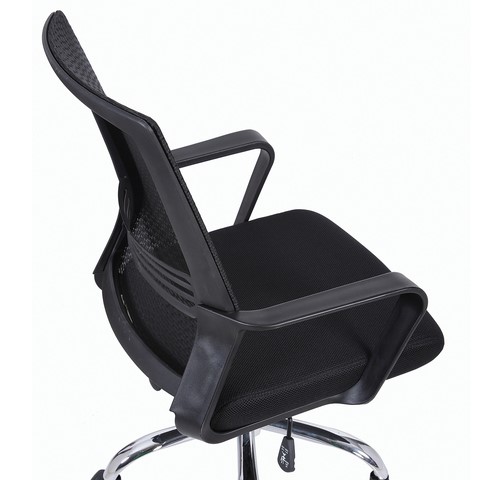 Офисное кресло Brabix Daily MG-317 (с подлокотниками, хром, черное) 531833 в Тюмени - изображение 7