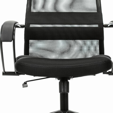 Кресло Brabix Premium Stalker EX-608 PL (ткань-сетка/кожзам, черное) 532090 в Тюмени - изображение 10