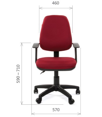 Компьютерное кресло CHAIRMAN 661 Ткань стандарт 15-11 красная в Ишиме - изображение 1