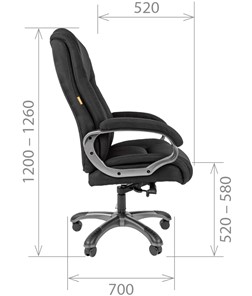Офисное кресло CHAIRMAN 410 Акриловая ткань SX Серый в Тюмени - предосмотр 2