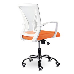 Компьютерное кресло Brabix Wings MG-306 (пластик белый, хром, сетка, серое/оранжевое) в Заводоуковске - предосмотр 2