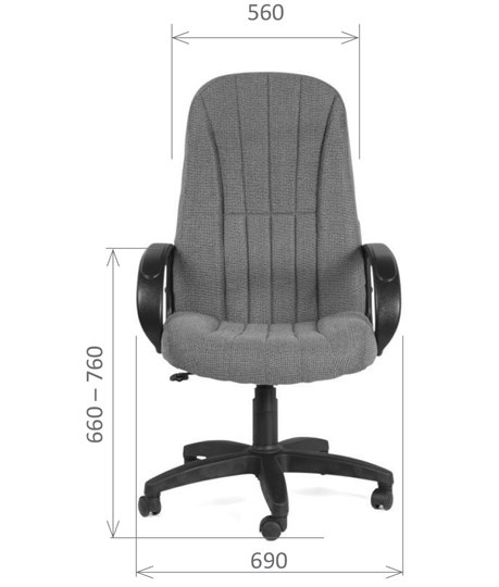 Офисное кресло CHAIRMAN 685, ткань TW 12, цвет серый в Тюмени - изображение 1