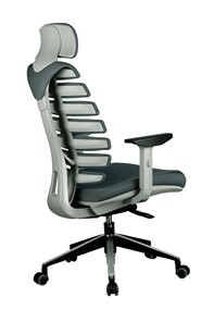 Компьютерное кресло Riva Chair SHARK (Серый/серый) в Заводоуковске - предосмотр 3