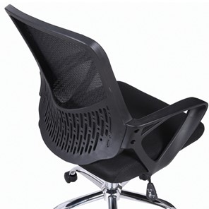 Кресло компьютерное Brabix Next MG-318 (с подлокотниками, хром, черное) 531834 в Тюмени - предосмотр 6