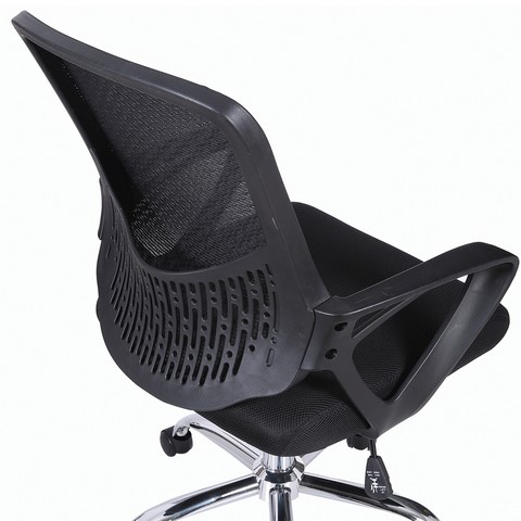 Кресло компьютерное Brabix Next MG-318 (с подлокотниками, хром, черное) 531834 в Тюмени - изображение 6