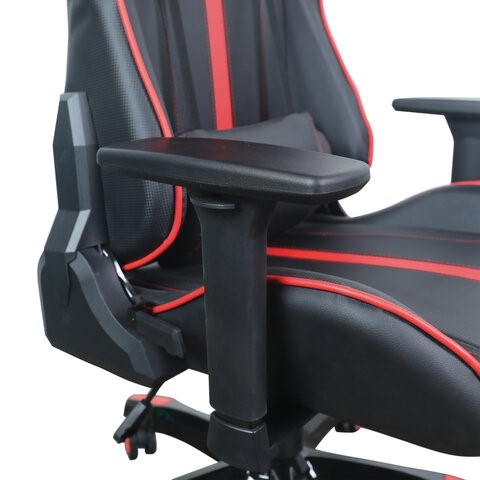 Кресло компьютерное Brabix GT Carbon GM-120 (две подушки, экокожа, черное/красное) 531931 в Тюмени - изображение 10